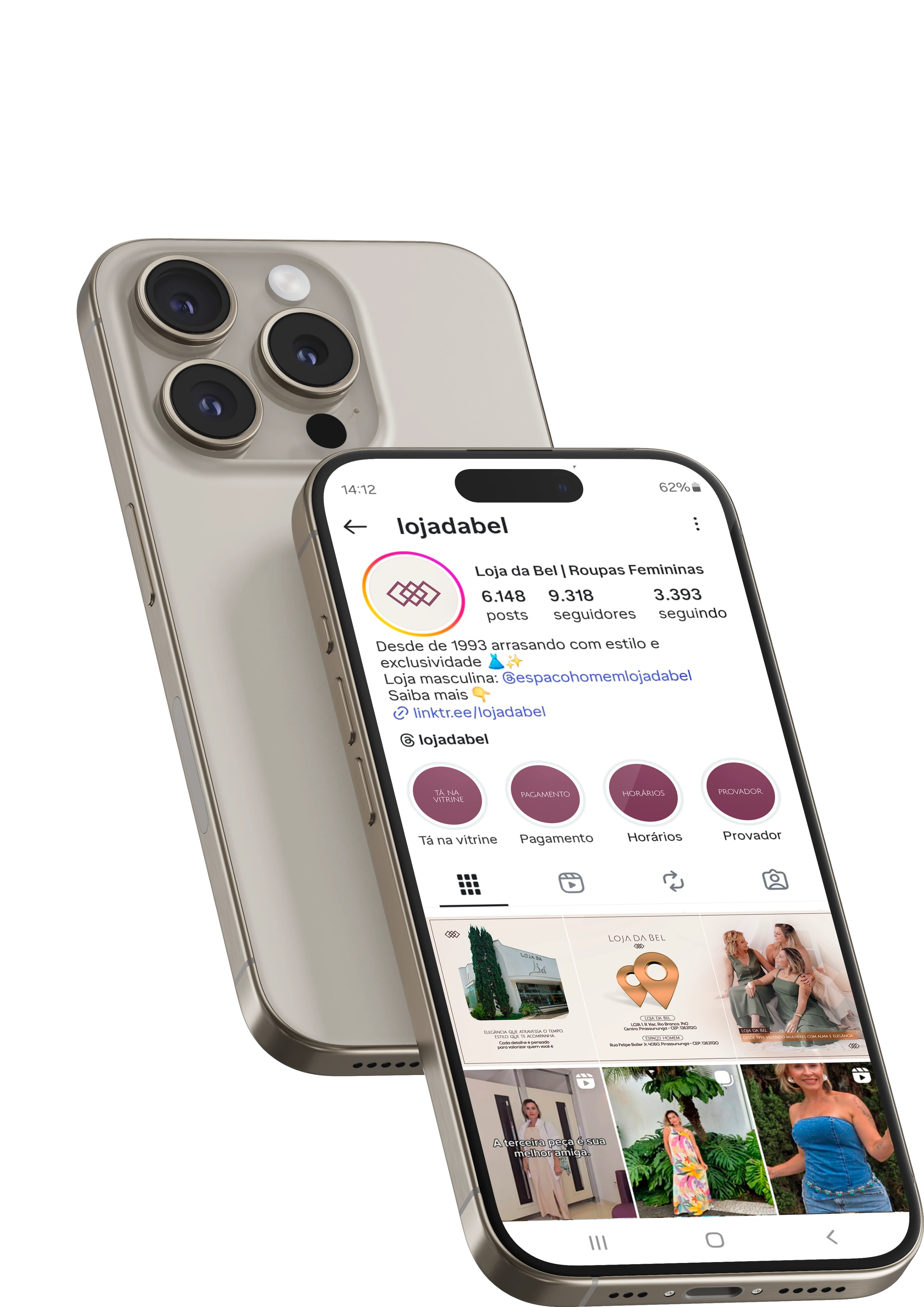 Instagram da Loja da Bel